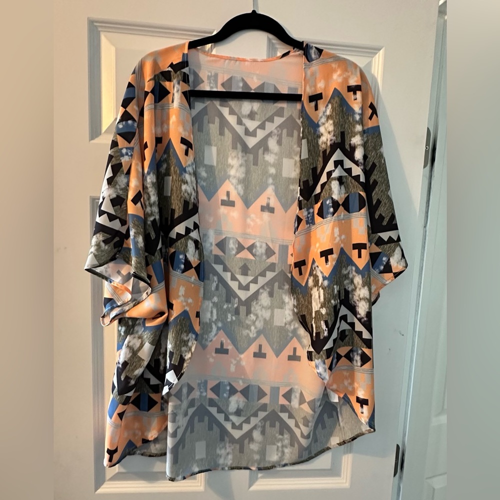 Aztec pattern kimono